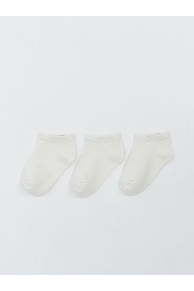LC Waikiki Lcw Baby White Basic Baby Boy Booties Socks 3-Pack