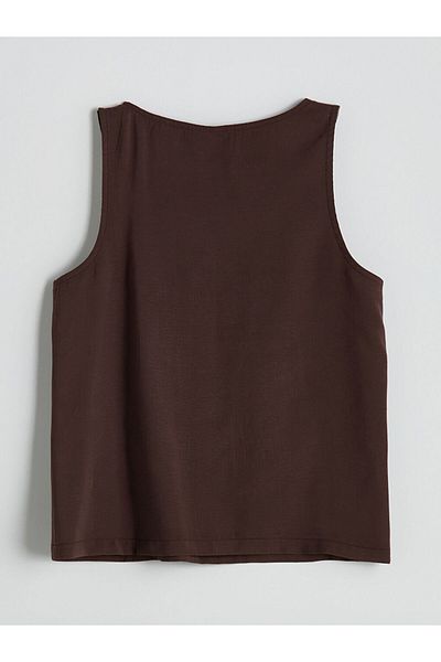 LC Waikiki Xside Brown Crew Neck Women's Blouse