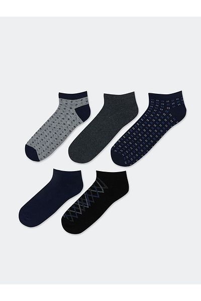 LC Waikiki Mixed Patterned Men's Booties Socks 5-Piece