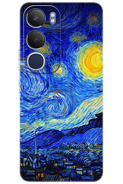 Ceppare Vivo Y19S (V2419) Uyumlu Kılıf Desen Baskılı Silikon Starry Night Yıl...