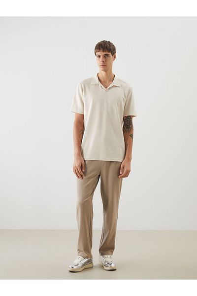 LC Waikiki Polo Neck Men's Textured T-Shirt