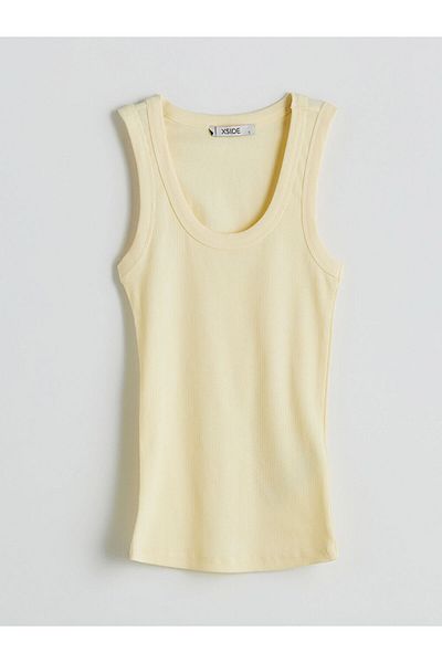LC Waikiki Xside Yellow U-Neck Women's Tank Top