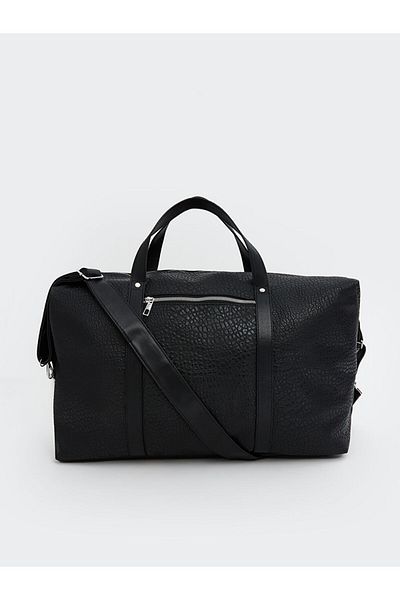 LC Waikiki LCW ACCESSORIES Γυναικεία τσάντα με μαύρη δερμάτινη εμφάνιση κροκόδειλου