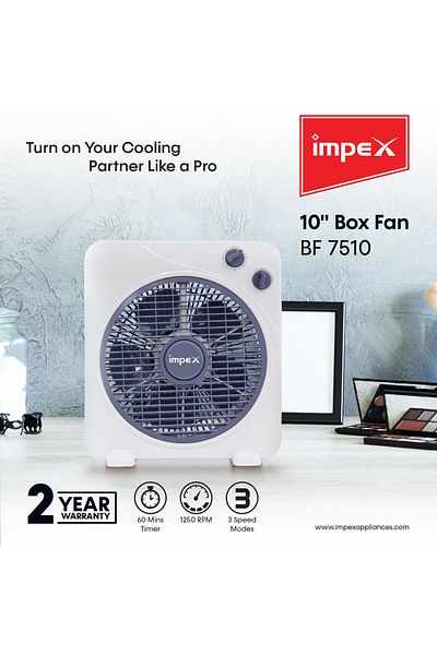 İMPEX Impex 10 Inch Box Fan 30W ( BF 7510)