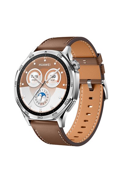 Huawei Gt5 46mm Smartwatch - 14 Days Battery Life, Sharp-Edged Design Brown