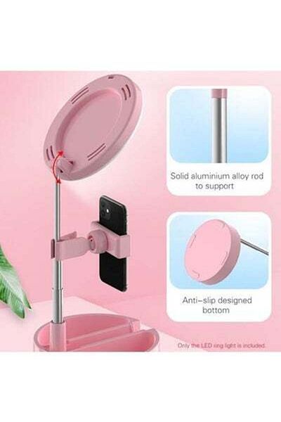 HALAMODO Multipurpose Tripod Desk Lamp With Phone Holder with Mirror can Selfie with 360 Degree Rotation