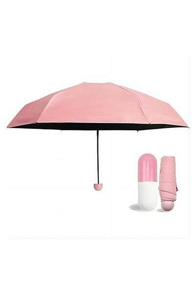 HALAMODO Folding Pocket Umbrella, Mini Travel Umbrella, Windproof Umbrella, with Storage Box, Portable Lightw