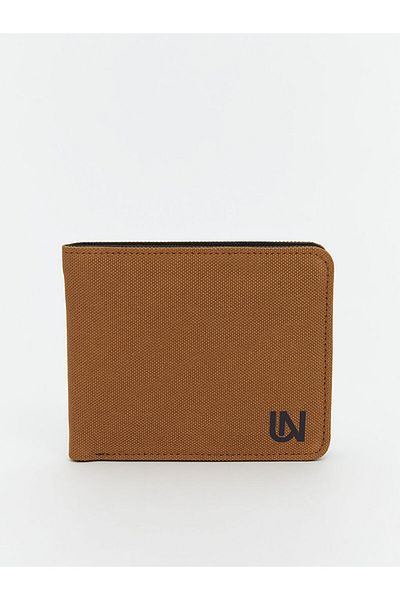LC Waikiki Beige Text Printed Men's Wallet