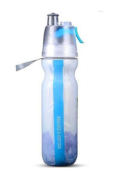 HALAMODO 500Ml Drink and Mist Spray Water Bottle, Insulated Water Bottle, 2-in-1 Function, Double-Wall Insula