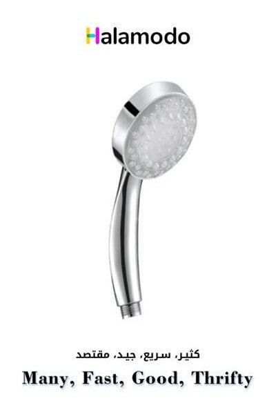 HALAMODO Silver Shower Head, LED Illuminated Bathroom Shower Head, Three Colors Variable