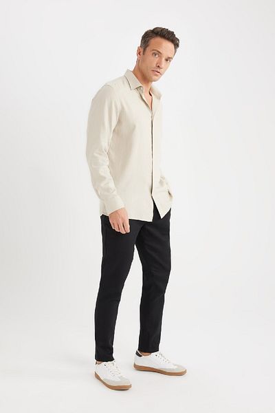 DeFacto Summer Jogger Linen Straight Leg Trousers D7542Ax25Sp