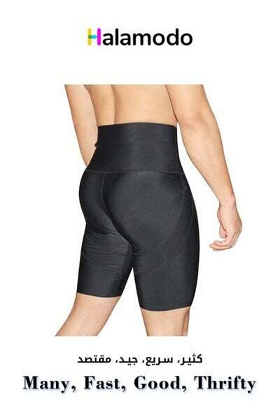 HALAMODO Men's Breathable Double-layer Waist Shaping And Leg Shaping Clothes, High Waist Style Shaping Pants,
