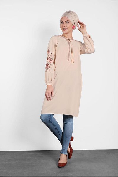 Alvina Embroidered Sleeves Tunic 4453