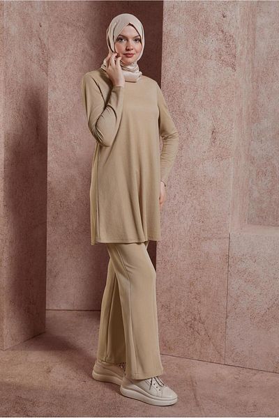 Alvina 44646 Model Plain Crew Neck Tunic