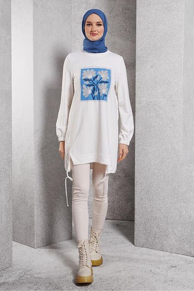 Alvina 45042 Model Printed Tracksuit Tunic