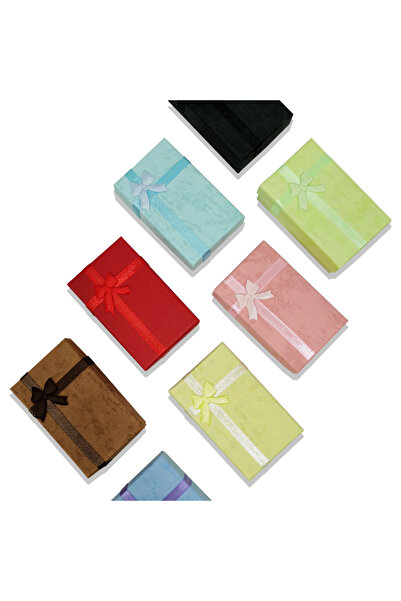 Choice طقم خواتم وقلادات بألوان عشوائية، مكون من 12 قطعة، صندوق هدايا، علبة ق...