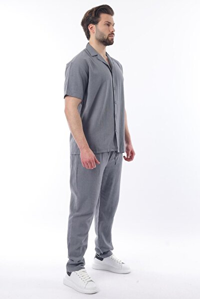 Madmext Smoked over Fit Men's Shirt Suit E7303