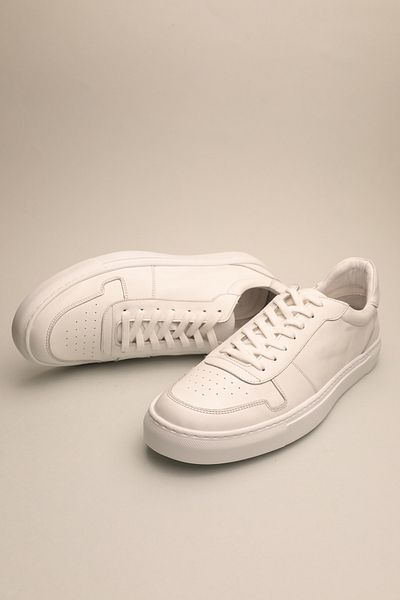 Gondol Pantofi casual din piele albă Kiwi clasici pentru bărbați