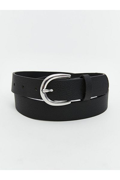 LC Waikiki Black Leather Look Women's Belt