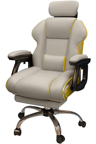 fulina Gaming Chair,adjustable High Back Ergonomic Design, Lumbar Support,comfortable Armrest,gray Yellow