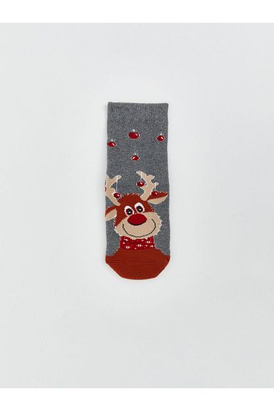 LC Waikiki Lcw Eco Red New Year Themed Girls' Socks