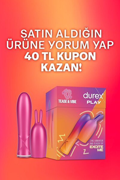 Durex 2si 1 Arada Titreşimli Vibratör ve Uyarıcı Başlık + Aloe Vera 2si1 Arada Kayganlaştırıcı Jel 200ml
