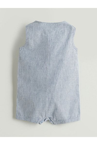 LC Waikiki New Season Crew Neck Baby Boy Poplin Jumpsuit - S5Gm58Z1