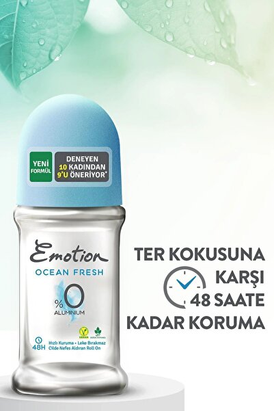 Emotion Ocean Fresh Kadın Vegan Roll On 3x50ml Leke Bırakmaz