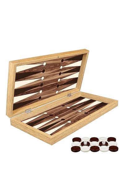 Yenigün Classic Backgammon - American Walnut (Large Size)
