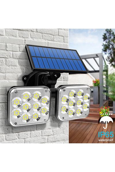 Generic ضوء استشعار الطاقة الشمسية مع 120 مصباح LED SMD، وكشف الحركة PIR، و3 أوضاع إضاءة