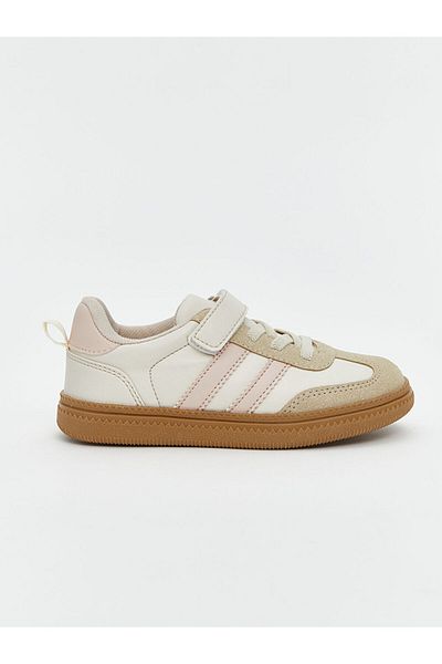LC Waikiki Αθλητικά παπούτσια για κορίτσια Lcw Steps Beige Lace and Velcro