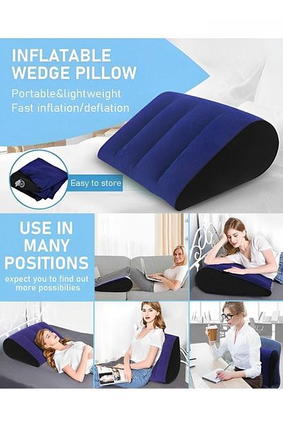 fulina Portable Inflatable Pillow,Fast Inflating Deflation,Fix Body Position & Bearing Weight,for Travel