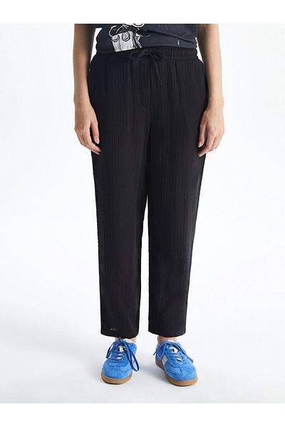 LC Waikiki Pantaloni de damă din muselină dreptă cu talie elastică sezon nou - S5LS96Z8