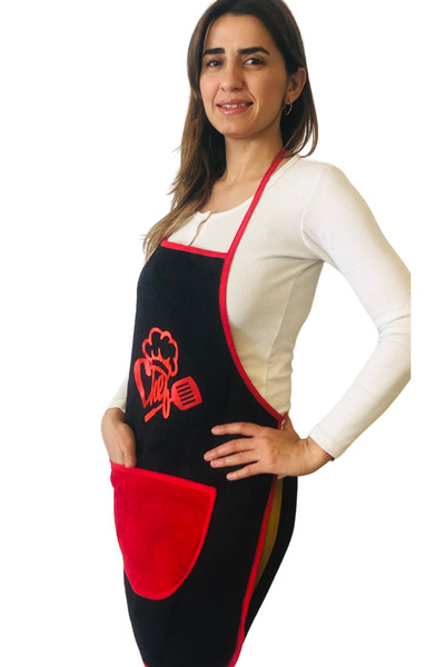 Home مريلة مطبخ مع ألياف دقيقة ومقاومة للسوائل وجيوب