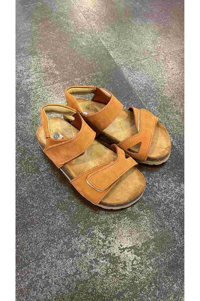 moona kids 22-36 Numara Mantar Taban Deri Sandalet