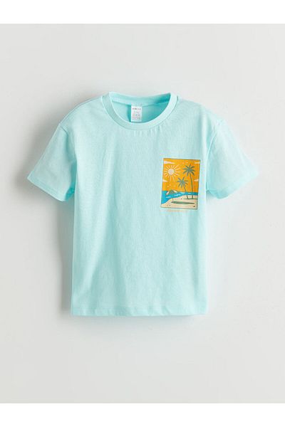 LC Waikiki New Season Crew Neck Printed Boy's Tisort - S5K941Z1