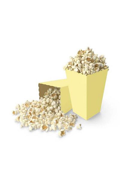 Parti Adresi 8-Piece Macaron Yellow Popcorn Box - Popcorn Box