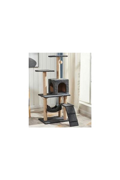 Reyo Pet B-07 Luxury Cat Scratching Playhouse Anthracite