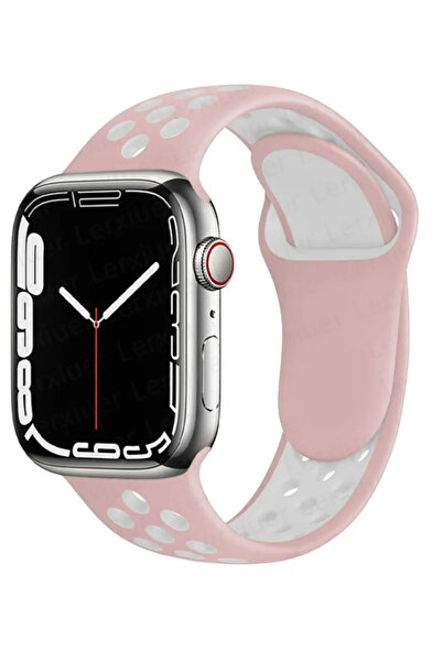 PSGT Apple Watch Seri: 1/2/3/4/5/6/se/7/8/9 (38-40-41MM) Ve Seri 10 (42MM) Uyumlu Silikon Kordon Dilekli