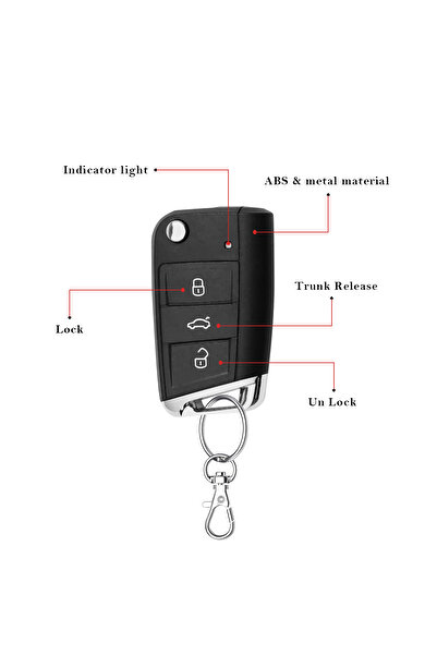 3XR Car Keyless Entry System – Remote Lock/Unlock, Trunk Release, Window Closer, Light Flash Car Locator
