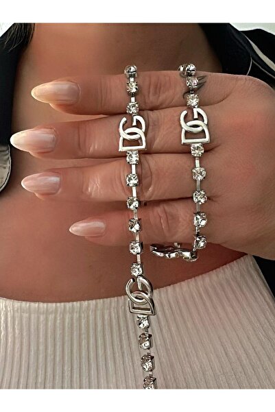MyladyAccessoriess Zirkon Taş Detaylı Tasarım Gümüş Kaplama Kolye