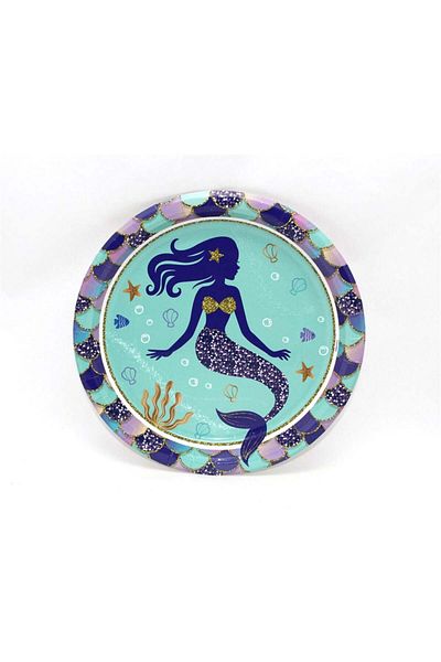 Parti Adresi Pirilti Mermaid Plate 8 Pieces