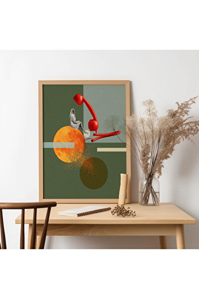 UNT Pictură de artă modernă cu rama din lemn