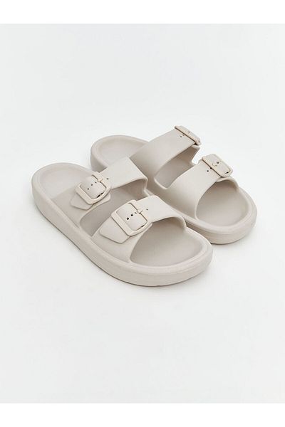 LC Waikiki Papuci pentru fete LCW STEPS bej cu dungi duble