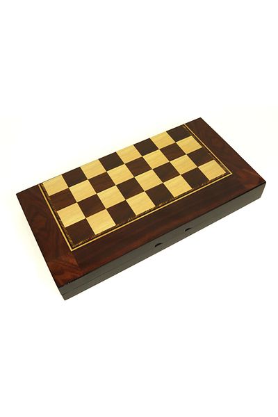 Bıyıklı Tobacco Star Walnut Backgammon - Large Size