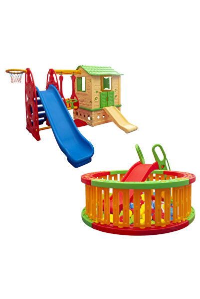 Genel Markalar Oyun Evi Büyük Set ve Top Havuzu Tam Set - Anaokulu - Kreş - K...