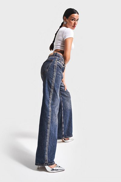 its basic Γυναικείο 2W4-8 Skater Fit Τζιν Τζιν Χαλαρή Εφαρμογή
