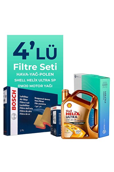 Bosch Honda City 1.5 Benzin Filtre Bakım Seti Shell Motor Yağlı (2021-2024) 4 Lü