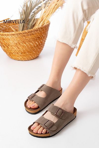 mirvella unisex παντόφλες με διπλή πόρπη άνετο σπίτι & παντόφλες