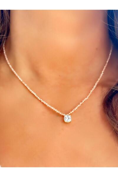 MyladyAccessoriess قلادة من الفولاذ المقاوم للصدأ من الخرز الكريستالي - تفاصي...